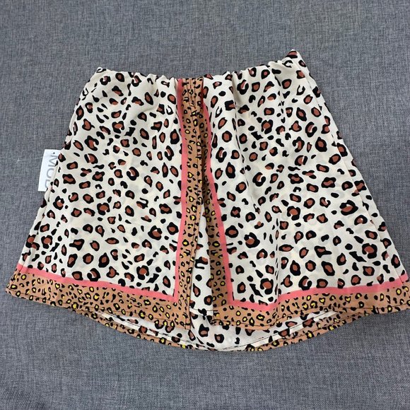 MOD On Trend Cheetah Strapless Top Small Ivory Brown Black Elastic Brand New - Picture 10 of 12